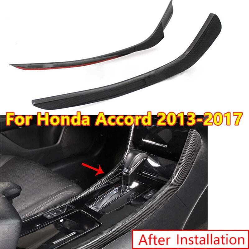 2 x Console Gear Shift Side Strip Trim Cover for Honda Accord (2013–2017)
