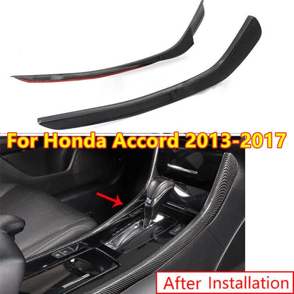 2 x Console Gear Shift Side Strip Trim Cover for Honda Accord (2013–2017)
