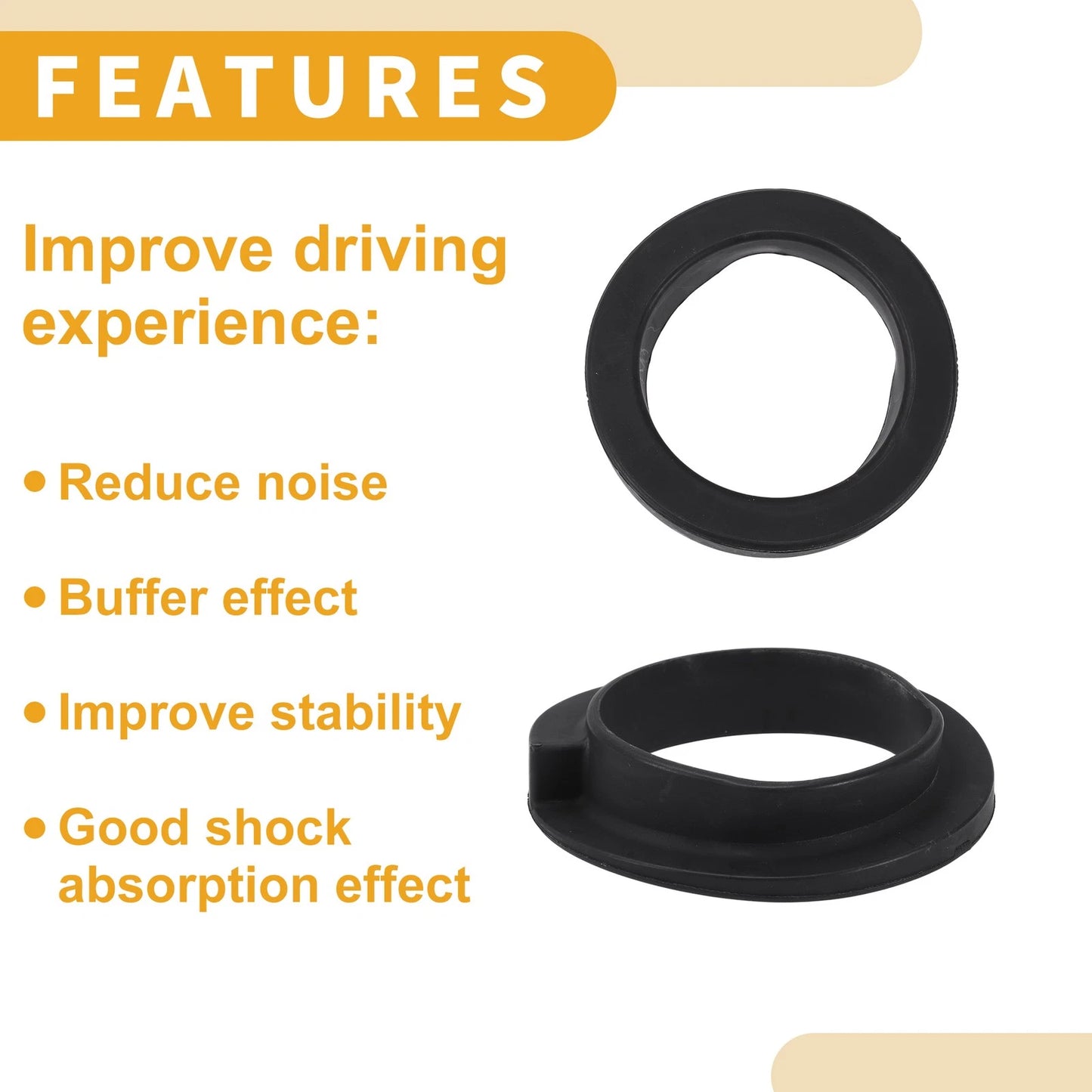 Coil Spring Insulators for BMW 528i (1997-2010) - Rubber 1 x Set