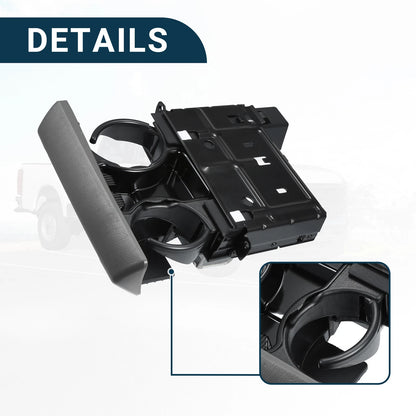 Cup Holder for Ford F-250 Super Duty (2005-2007) Gray Black 1 x Drink Holder