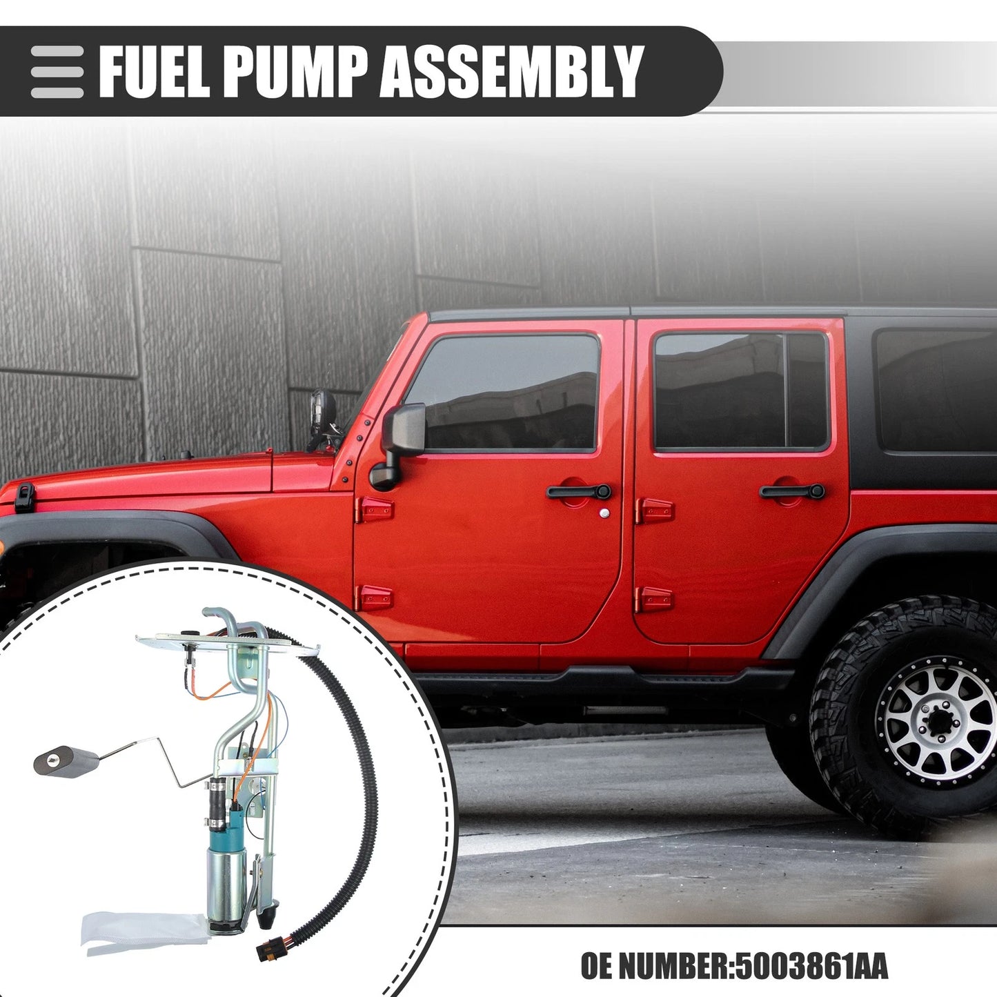 Fuel Pump Assembly with Sending Unit for Jeep Wrangler (1991-1995)