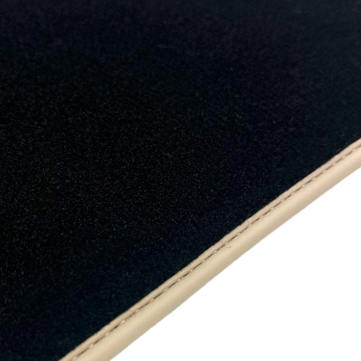 Black Floor Mats for Ferrari Purosangue with Leather & Beige Trim