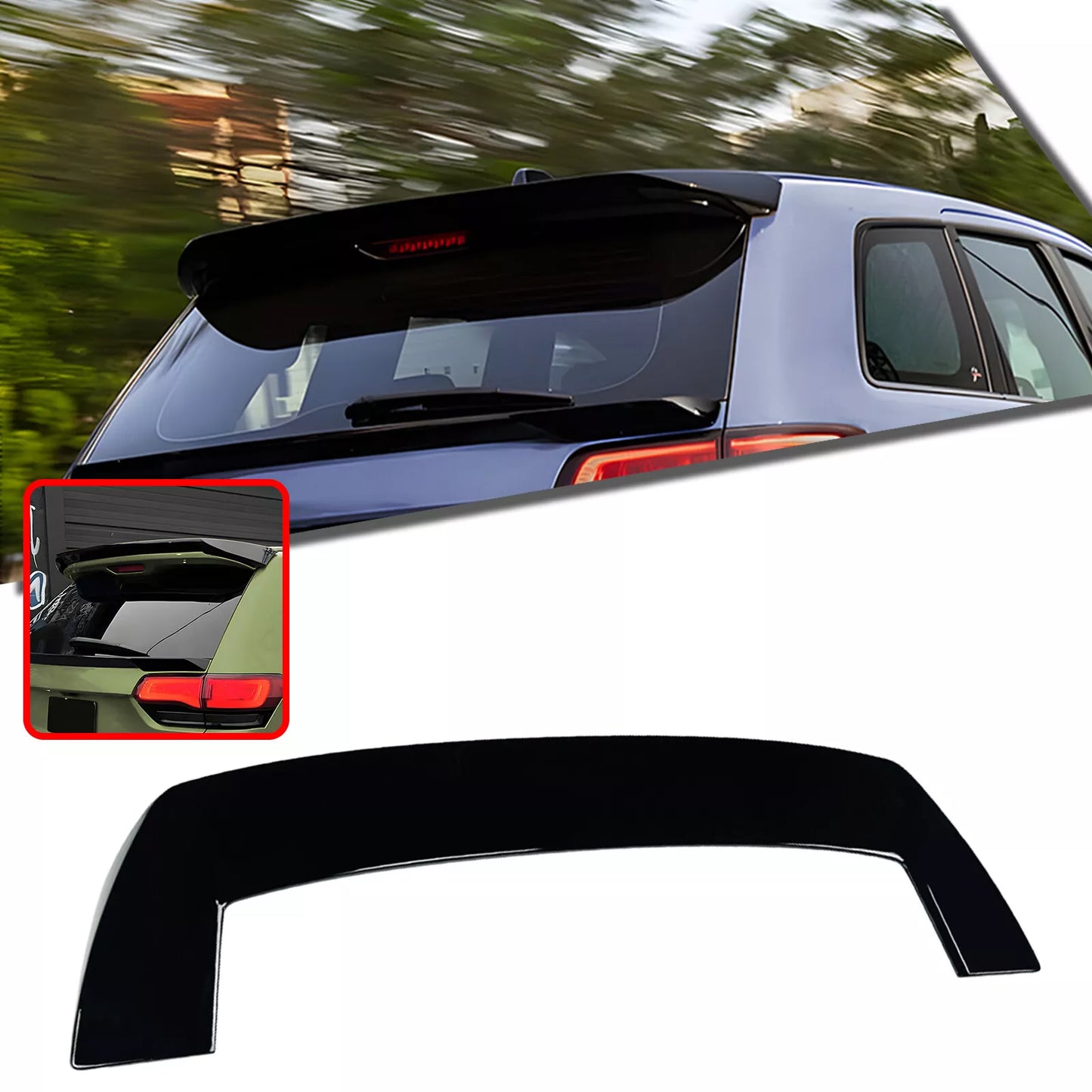 Gloss Black Rear Boot Spoiler for Jeep Grand Cherokee SRT (2012-2021)