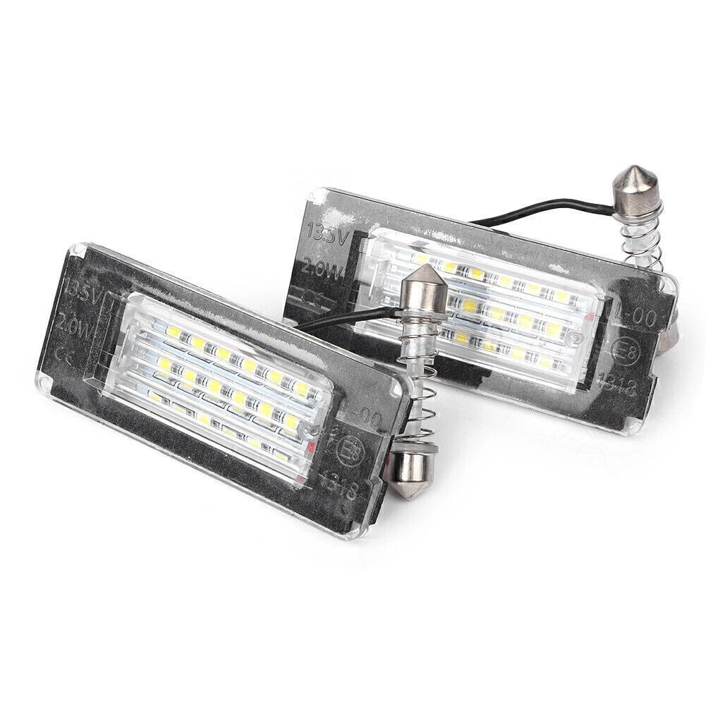 2 x 18SMD LED License Plate Lights for MINI Cooper R56 R57 R58 R59 (2006-2013)