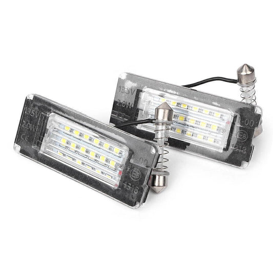 2 x 18SMD LED License Plate Lights for MINI Cooper R56 R57 R58 R59 (2006-2013)