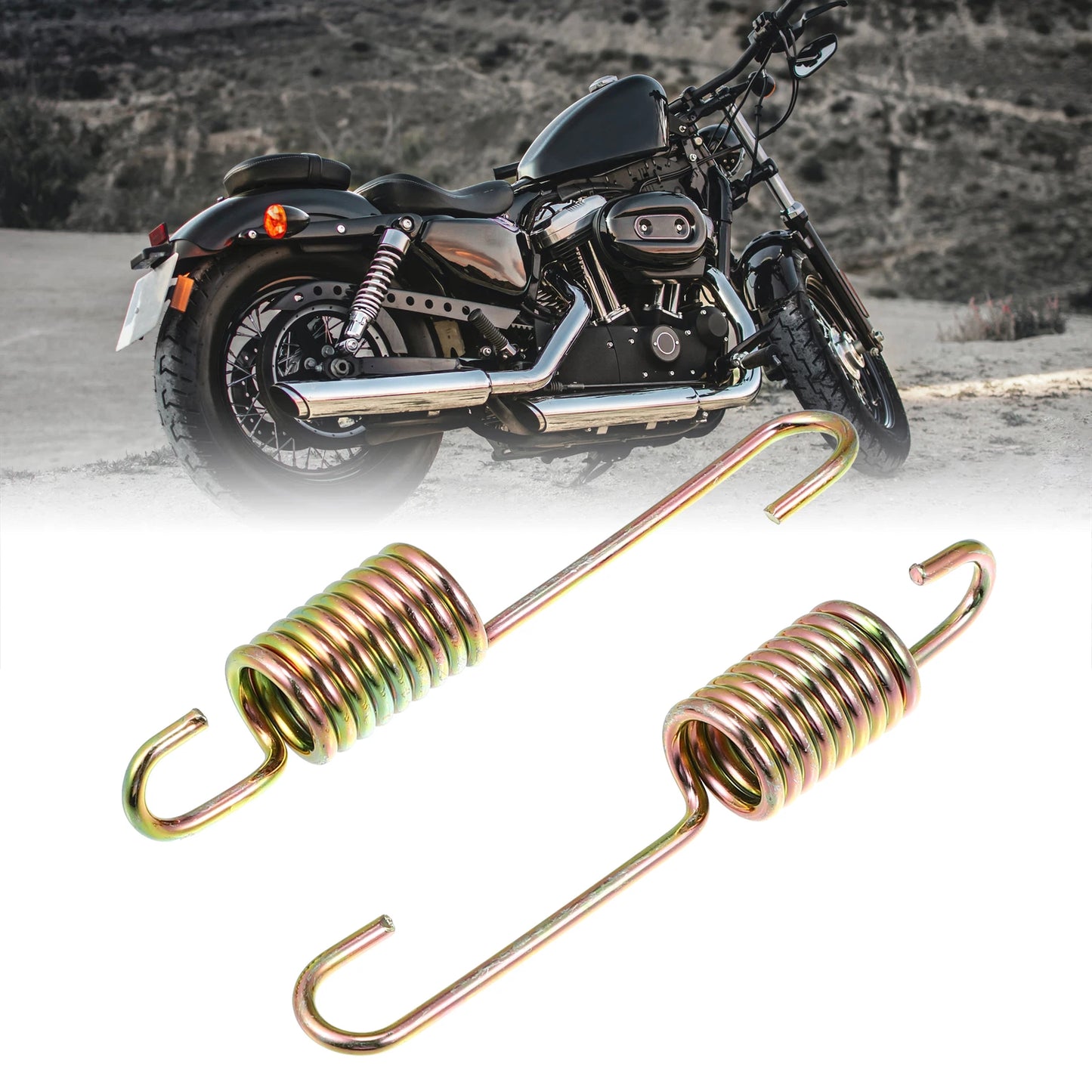 8cm Gold Tone Motorcycle Brake Pedal Return Springs for Suzuki