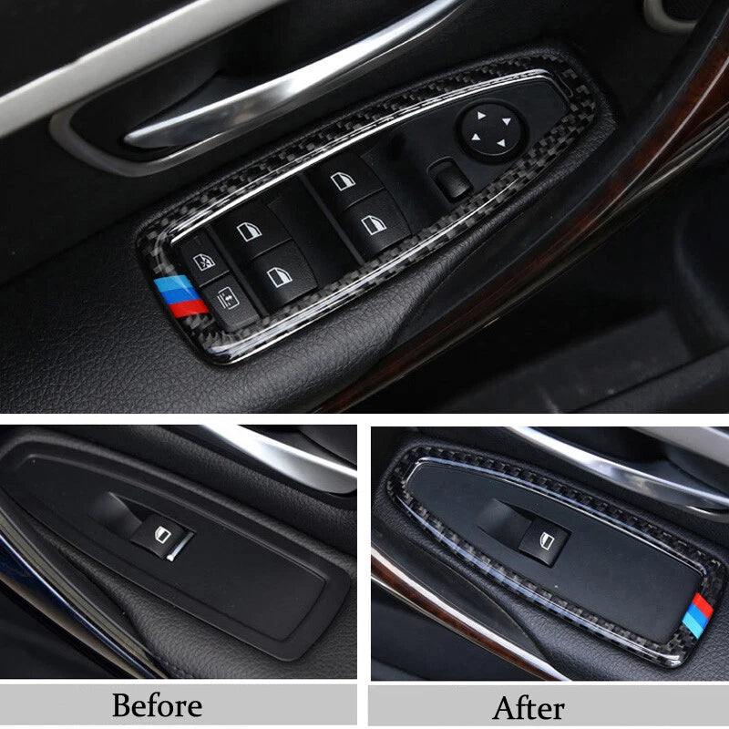Carbon Fiber Window Panel Cover Trim for BMW F30 3 Series (2012-2019)