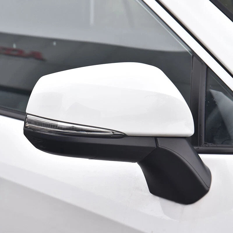 White Right Passenger Side Rearview Mirror Cap Cover for Toyota RAV4 (2019-2022)