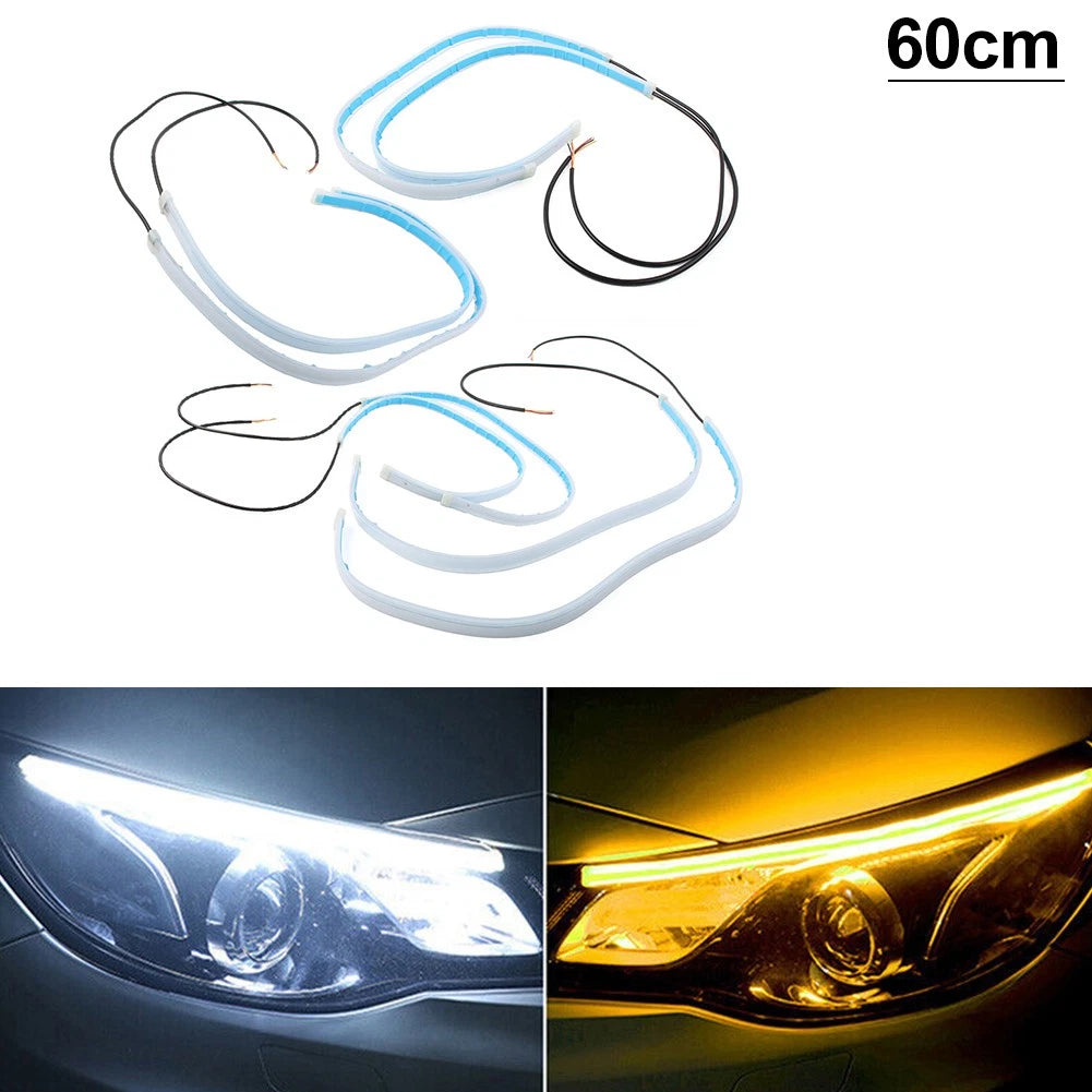 LED Strip Turn Signal Light for Car - Bright Yellow Sequential Running Lamps