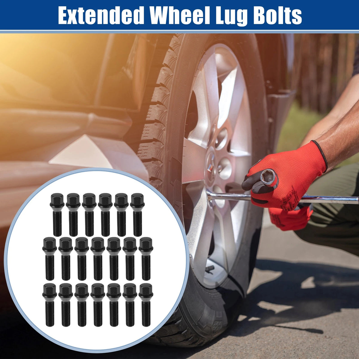 20 x M14x1.5 Extended Wheel Lug Bolts 45mm Shank for BMW X3 (2004-2010)