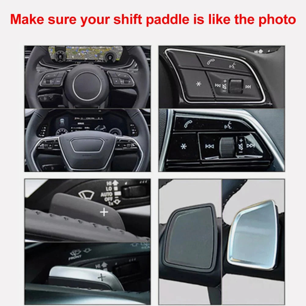 Blue Steering Wheel Shifter Paddle Extensions for Audi A3 A4 A5 A6 A7 S4 S5