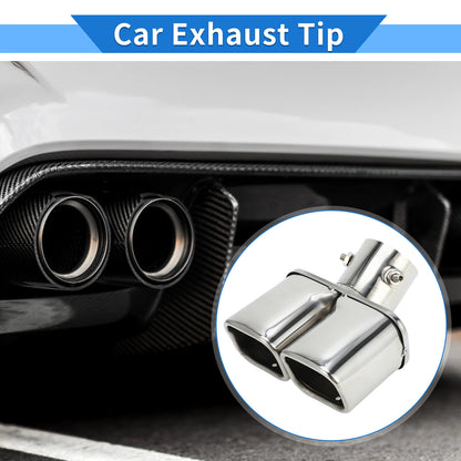 Dual Exhaust Tip 2.4" Inlet for Toyota Raize (2020-2023) - Silver Tone