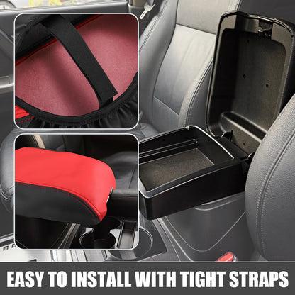 Center Console Armrest Cover for Dodge Durango (2011 - 2021) Black Red