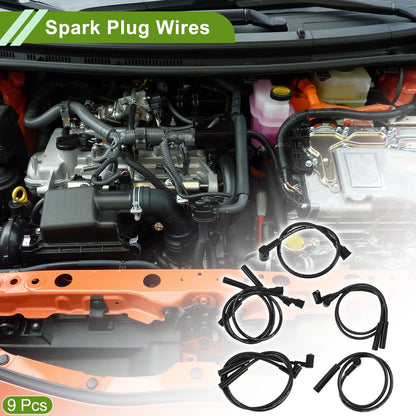 9pcs Spark Plug Wires 8mm for Land Rover V8 Engines