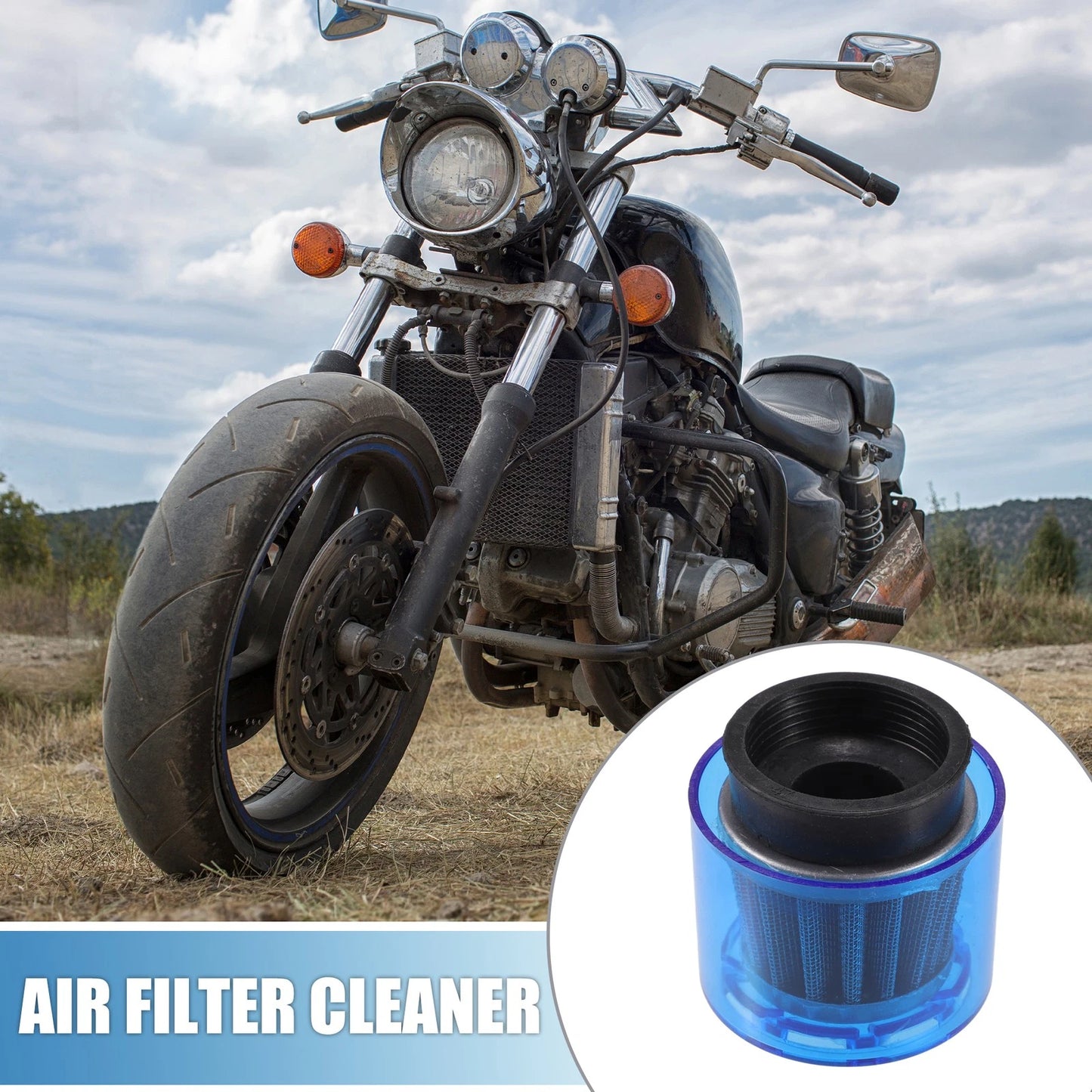 Air Filter Cleaner / 47mm/1.85" for Most Motorcycles