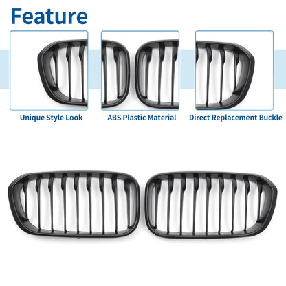 Front Upper Bumper Grille for BMW 1 Series F20 (2015-2018) Matte Black