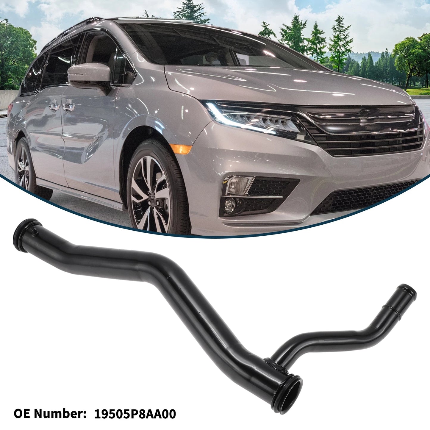 Radiator Hose for Honda Odyssey 1998-2002 2 x Iron Coolant Pipes