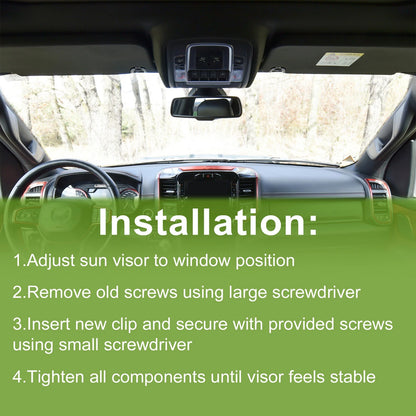 1Set Sun Visor Repair Kit for Dodge Ram 1500 (2019-2023)