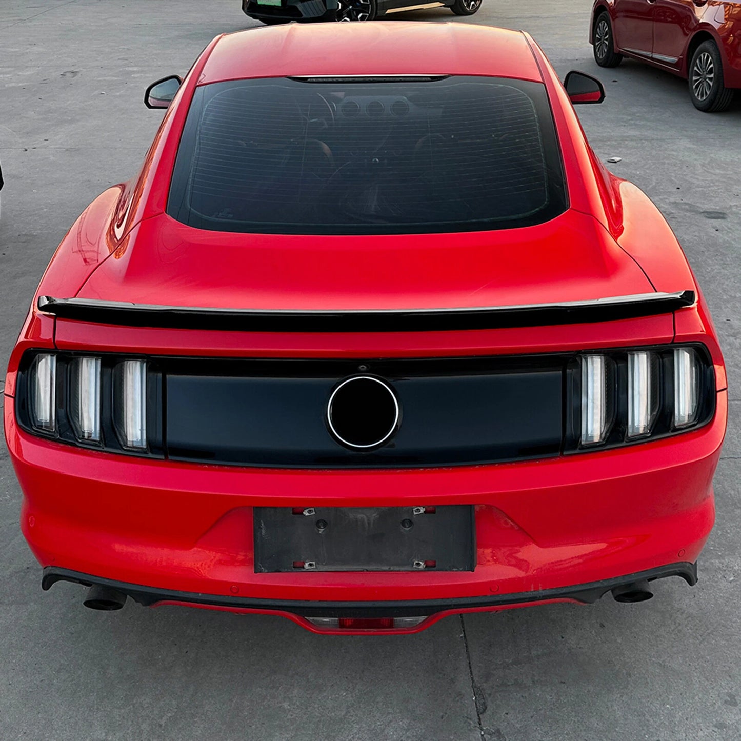 1x Gloss Black Rear Boot Spoiler Lip for Ford Mustang (2015-2022)