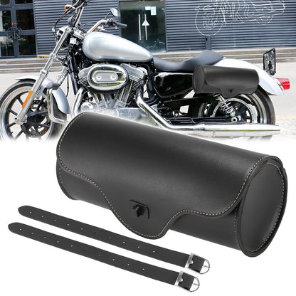 Handlebar Tool Bag for Motorcycle Waterproof Faux Leather