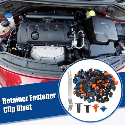 Retainer Fastener Clip Rivet Kit Fender Clip 120 Pcs Black for Toyota 4Runner