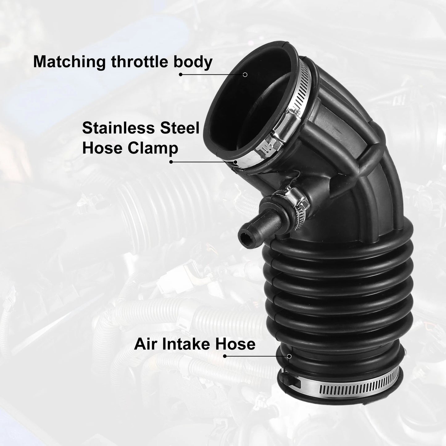 Air Cleaner Intake Hose Tube w/ Clamps for Nissan Altima (2002-2006)