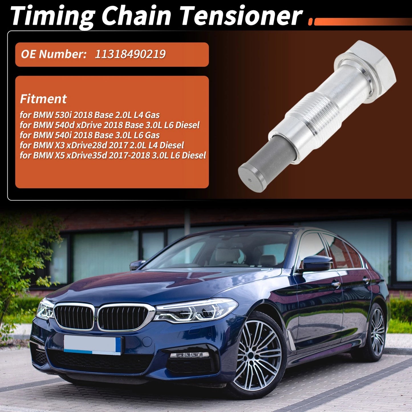 Timing Chain Tensioner w/ Seal Ring for BMW E81 E82 E87 E88 X3 X5 (2007-2013)