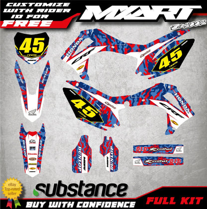 Hawk Style Graphics Decals for Honda CRF 450 (2013-2016)