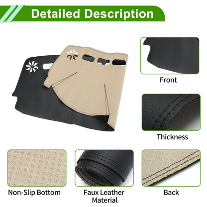 Dashboard Cover Mat for Jeep Compass (2017-2021) Black