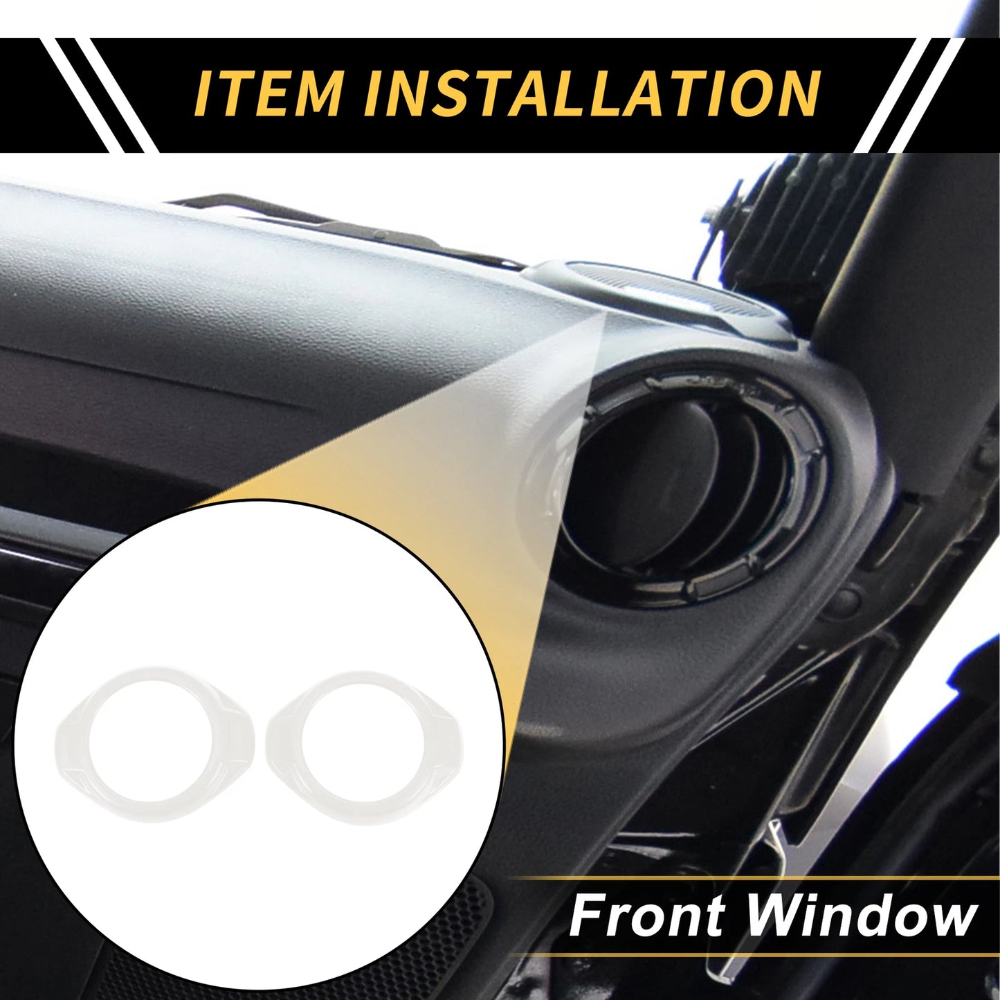 A Pillar Speaker Ring Cover Trim for Jeep Wrangler JK JKU  Door (2007-2018)