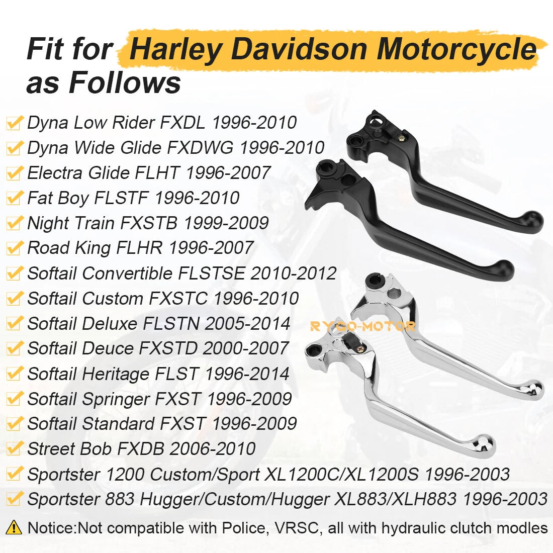 Brake Clutch Hand Levers for Harley-Davidson Sportster (1996–2003)