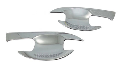 2 x Door Handle Bowl Cup Covers Chrome for Mitsubishi L200 Triton (2019-2020)