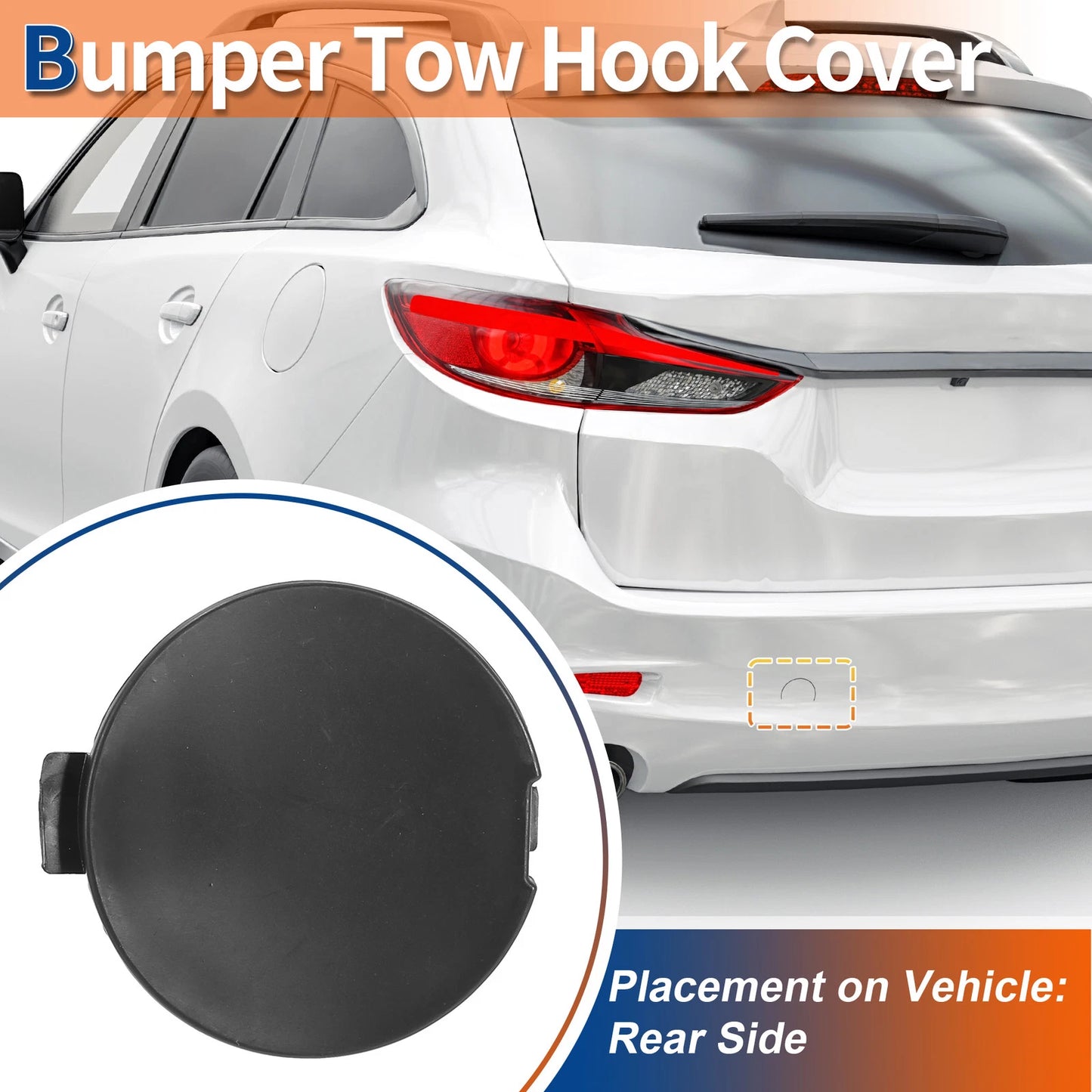 Rear Right Tow Hook Cover for Mazda 6 Atenza (2018-2021)