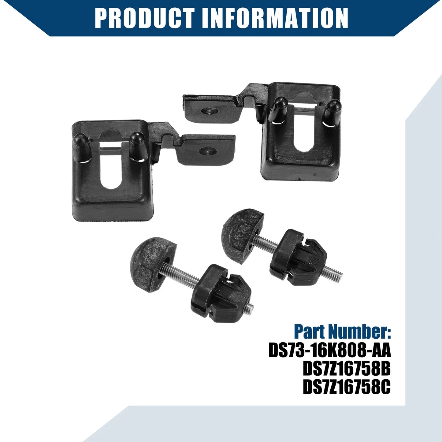 Bumper Stopper & Lamp Mount Bracket Set for Ford Fusion (2013-2020)