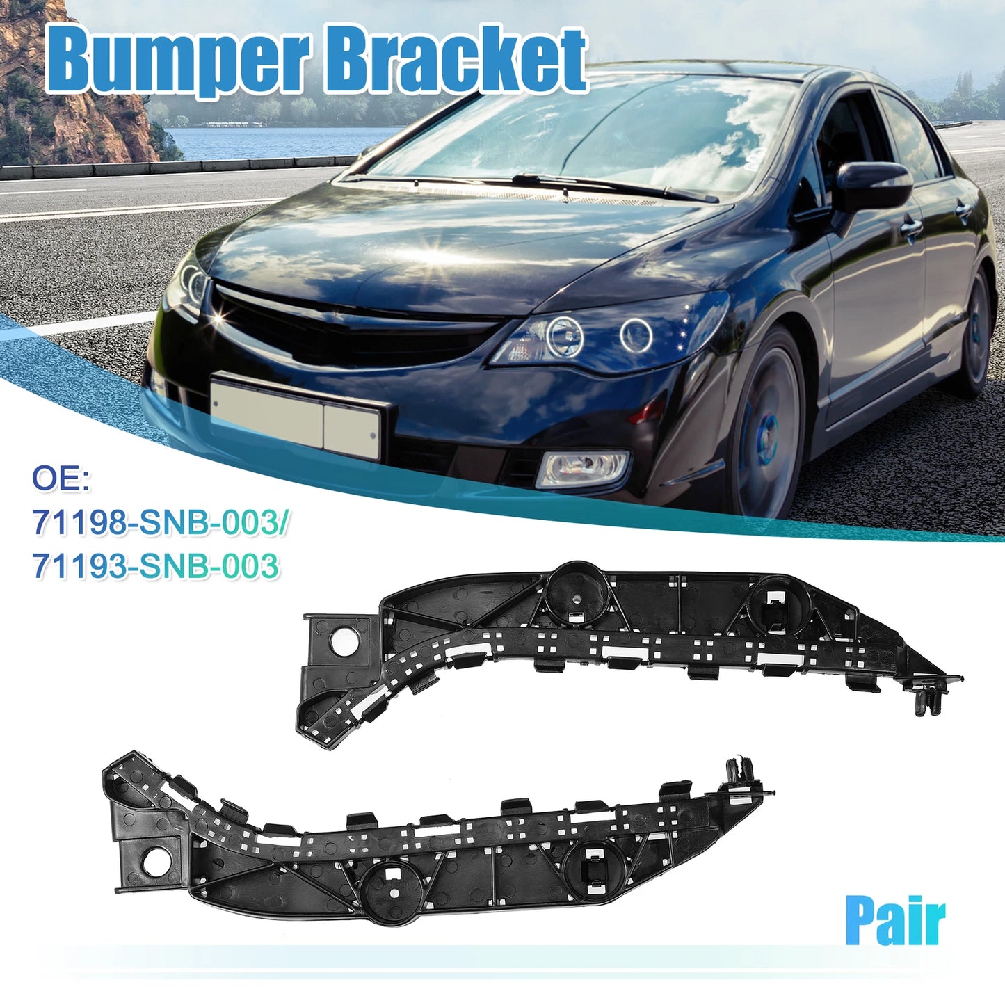 Left Right Front Bumper Bracket for Honda Civic (2005-2011)