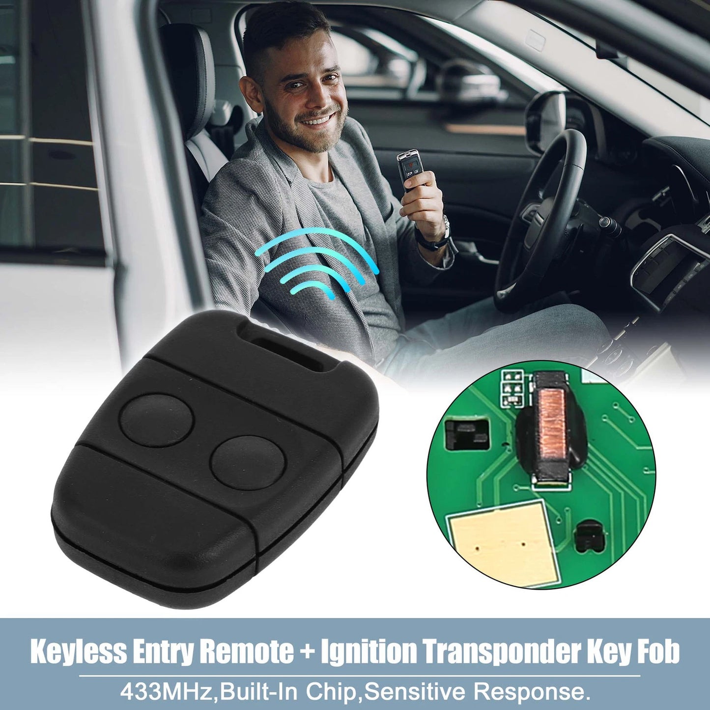 433MHz Keyless Entry Remote Fob for Land Rover Discovery (1995-2000)
