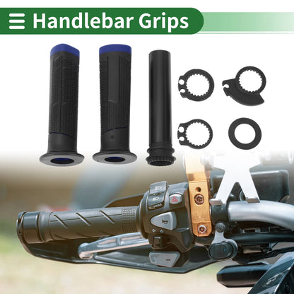 7/8 22mm Hand Grips Cover Kit for Motorcycle Diamond Blue
