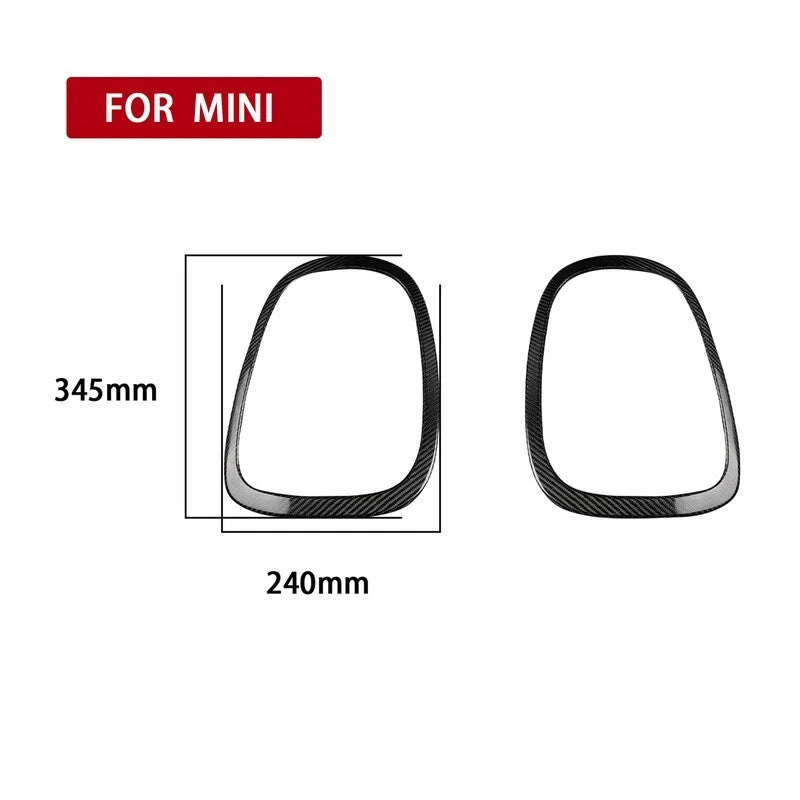 Real Carbon Fiber Headlight Taillight Trim Ring Kit for Mini Cooper F55 F56 F57