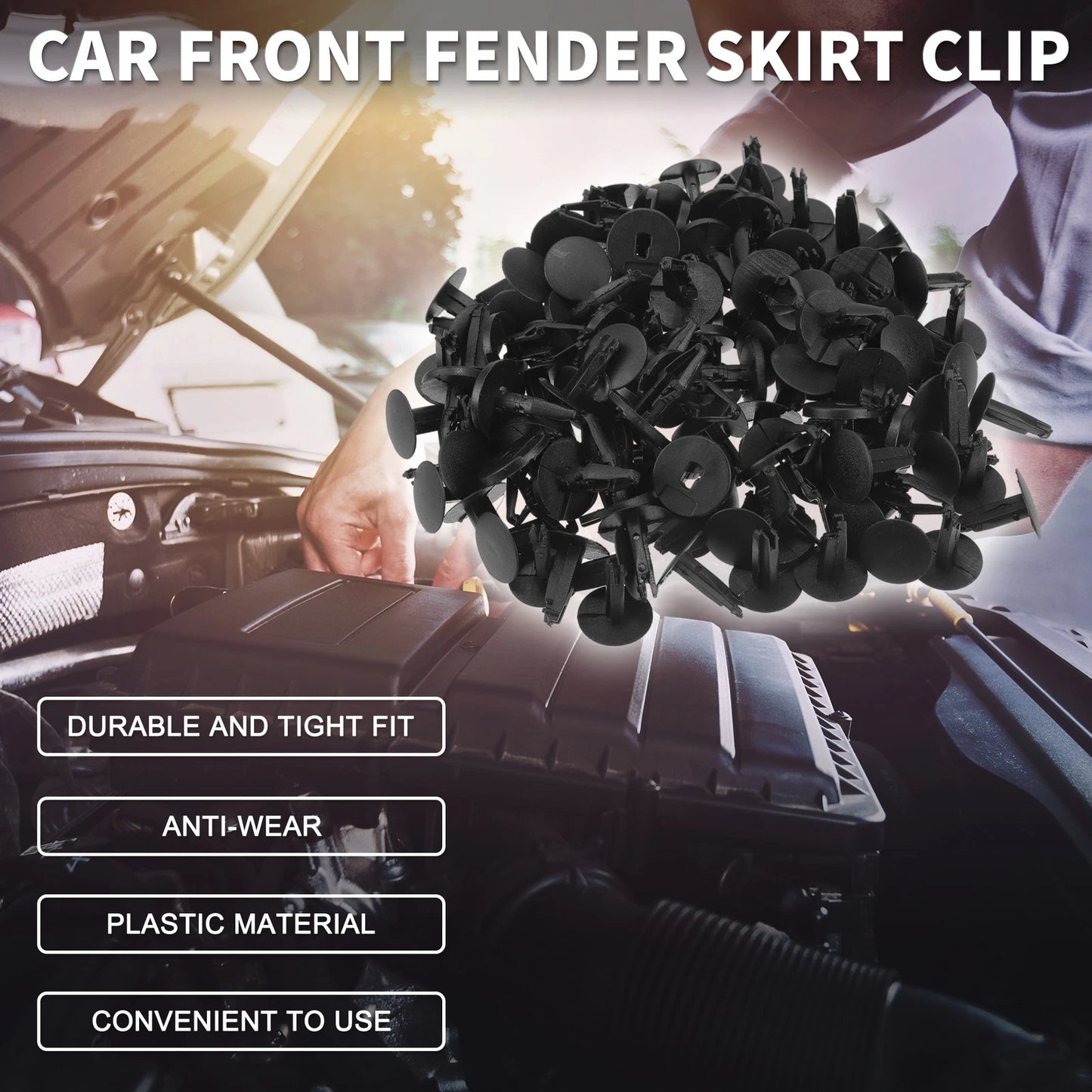 50 Pcs Car Front Fender Skirt Clip for Chevrolet GMC C/K Trucks (2007-2008)