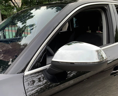 ABS Chrome Rearview Mirror Side Lid Cover Trim for Audi Q5 (2018-2022) 2 x