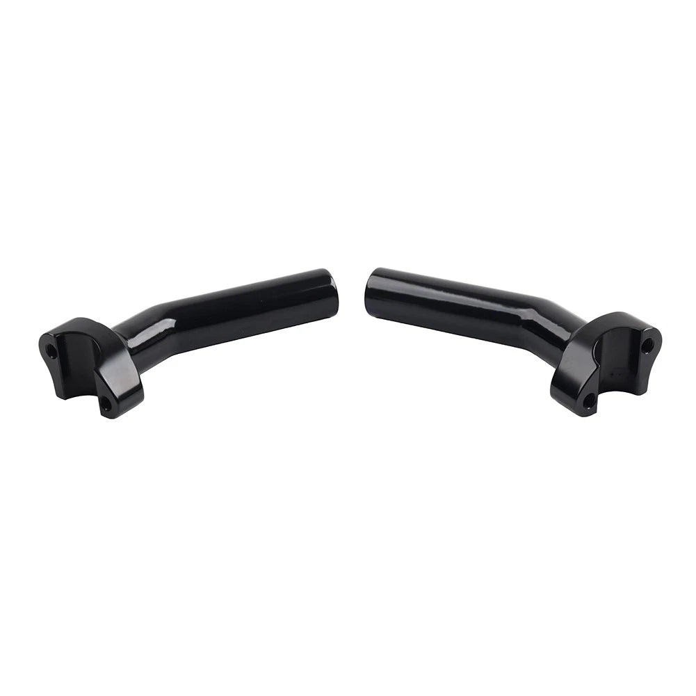 6" CNC Pullback Handlebar Risers Black for Harley Dyna Softail Sportster (2004-2023)
