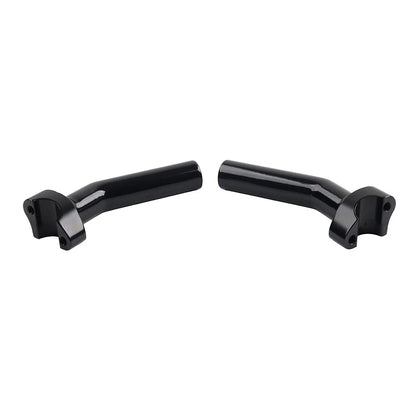 6" CNC Pullback Handlebar Risers Black for Harley Dyna Softail Sportster (2004-2023)