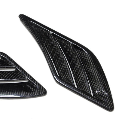 Real Carbon Fiber Side Fender Side Air Vent Cover Trim For Audi A5 2009-2016