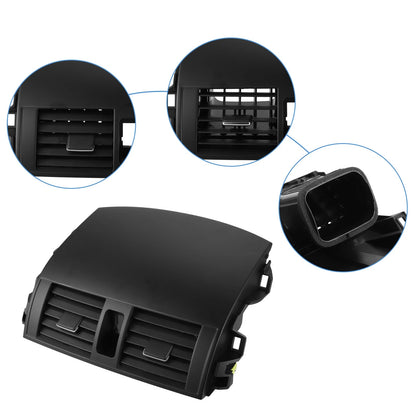Center Dashboard A/C Air Outlet Vent Panel Black for Toyota Corolla (2009–2013)