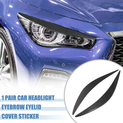 Carbon Fiber Headlight Eyelid Eyebrow Cover for Infiniti Q50 (2014-2019)