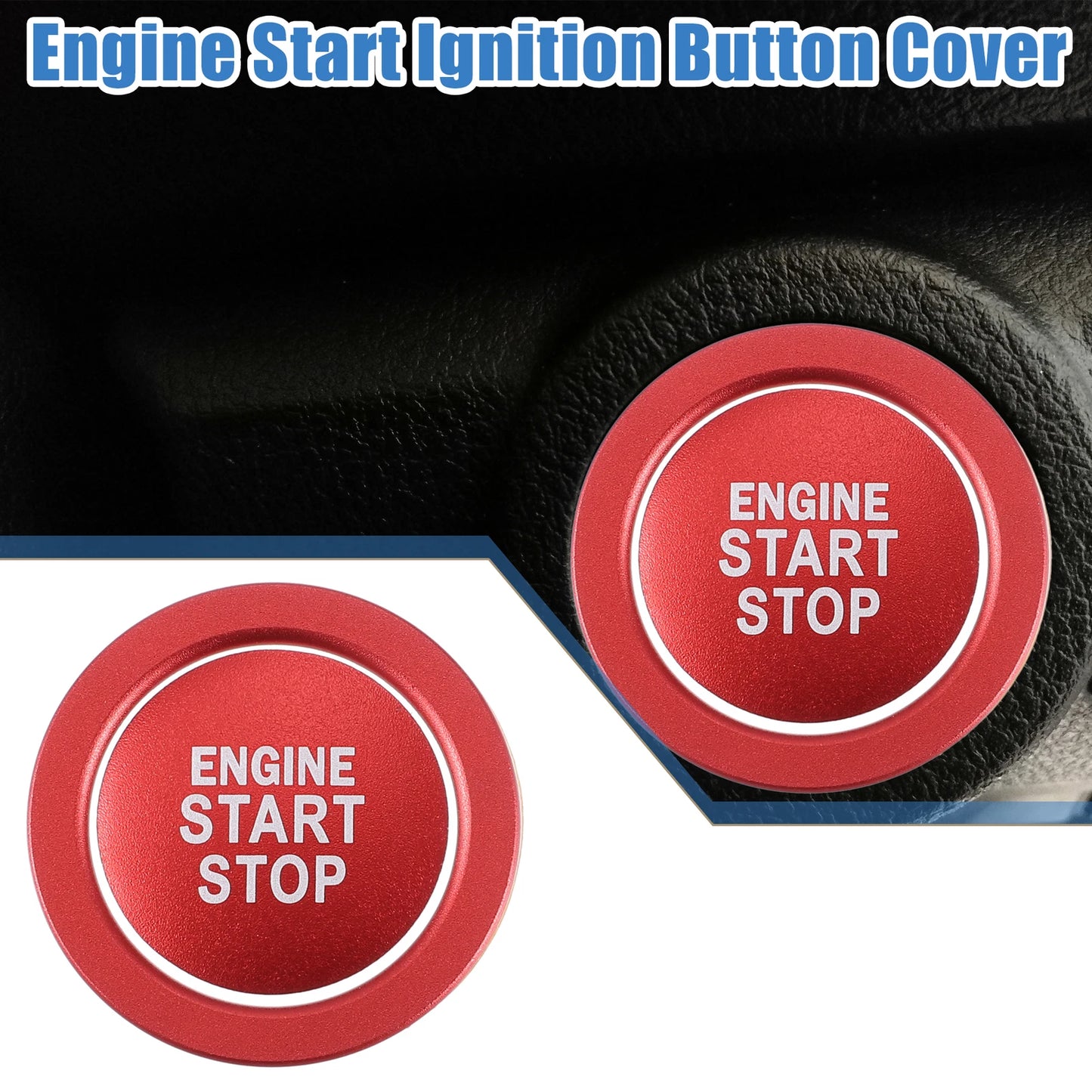 Aluminum Red Engine Start Ignition Button Sticker for Lexus IS ES RX GS NX
