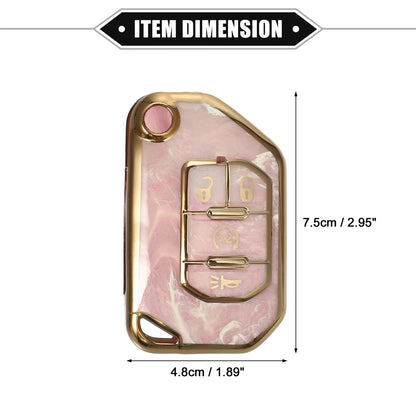 4 x Button Remote Key Fob Cover Shell for Jeep Wrangler JL JLU (2018-2023)