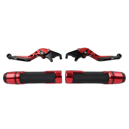 Red Extendable Brake Clutch Levers Grip Set for Suzuki GSXR1000 (2001-2023)