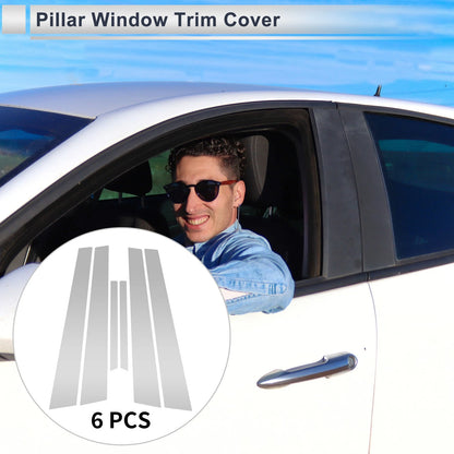 6 Pcs Door Pillar Window Trim for Mazda 6 (2003-2007) Silver Tone