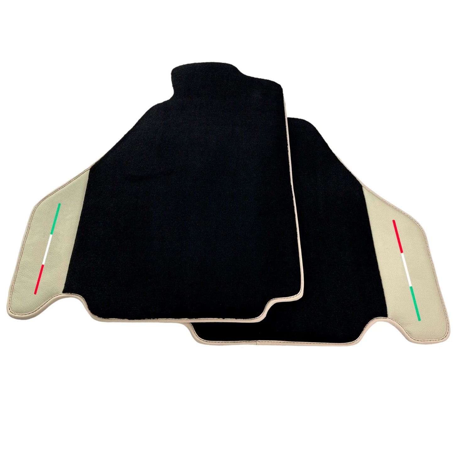 Black Floor Mats for Ferrari F430 2004-2009 - AutoWin Brand, Beige Leather